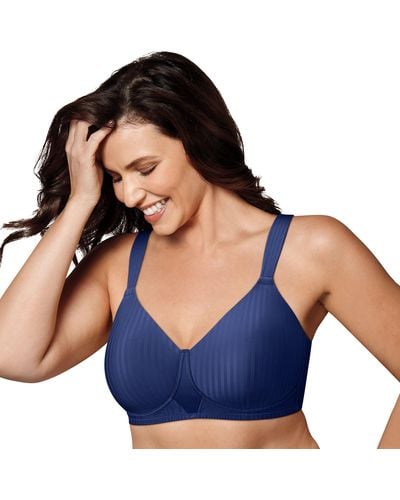 Playtex Secrets Perfectly Smooth Wire Free Full Coverage Bra Us4707 - Blue