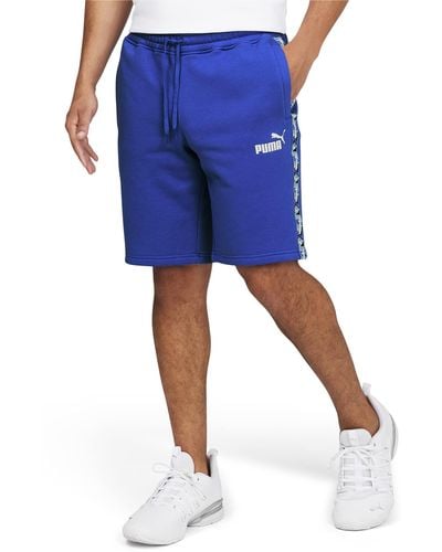 PUMA Essentials+ Tape Camo Fleece Shorts - Blau