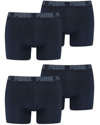 PUMA Men's Boxer Shorts Pack Of 6 Sizes S - Xxl Aqua/blue, Navy, Xxl