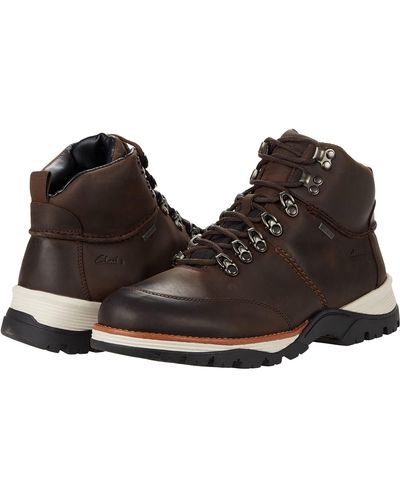 Clarks Topton Pine Gtx Dark Brown Oily Leather 10 D - Black