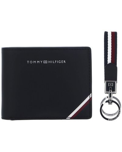 Tommy Hilfiger Gifting Mini CC Wallet and Keyfob Black - Noir