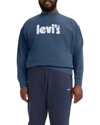 Levi's Blues Big Relaxed Graphic Crew - Azul