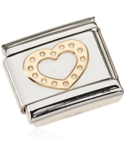 Nomination 030116/19 Charm Composable Love Heart 18 Carat Gold Stainless Steel Partially Gold-plated - Metallic