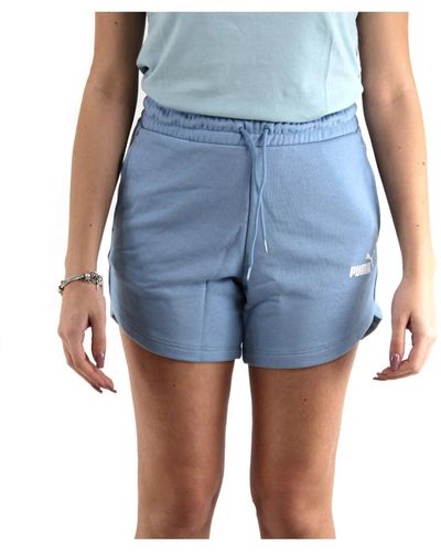 PUMA Essentials Hochgeschnittene Shorts LZen Blue ┃Sporthose für - Blau