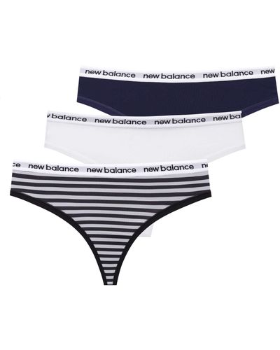 New Balance Premium Performance Thong with Logo Printed Elastic Waistband - Mehrfarbig