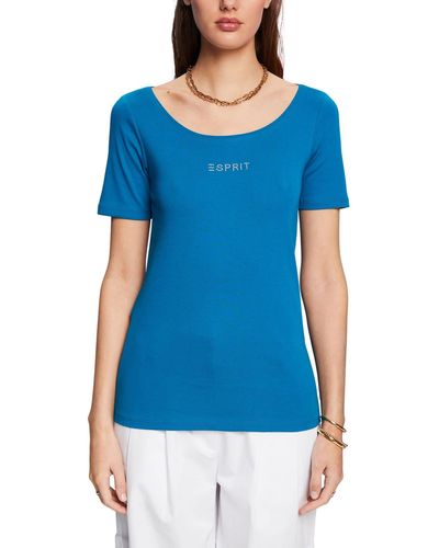 Esprit 043ee1k362 T-Shirt - Blu