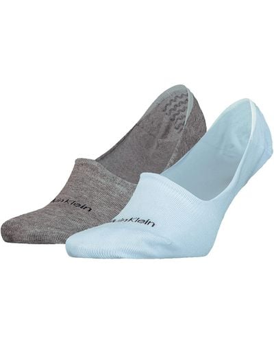 Calvin Klein Mid Cut Footie Socks - Blauw