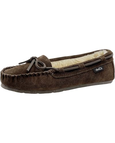 Clarks Wildleder Mokassin Indoor und Outdoor Slipper - Mehrfarbig