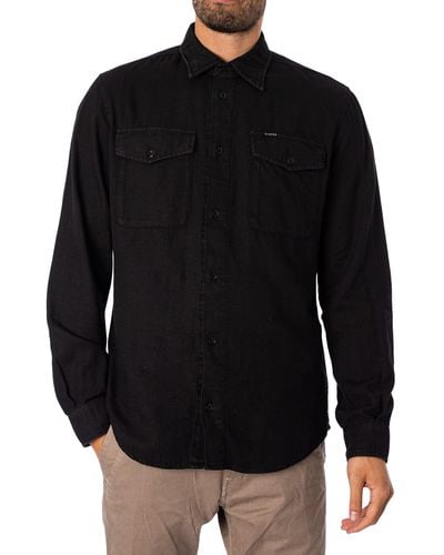 G-Star RAW Marine Slim Fit Long Sleeve Shirt-closeout - Black