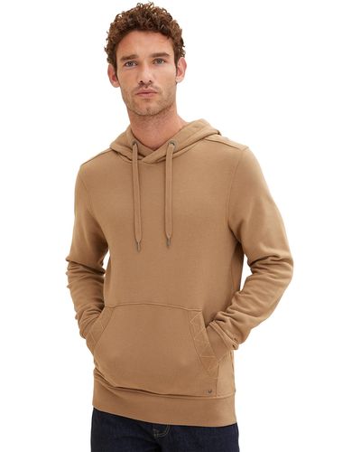 Tom Tailor Basic Hoodie Sweatshirt 1034361 - Natur