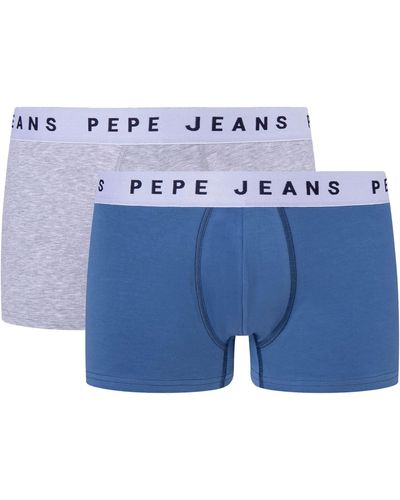 Pepe Jeans Placed P Tk 2P Bañadores Ajustados para Hombre - Azul