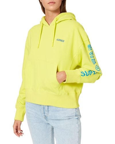 Superdry W2011203a Hooded Sweatshirt - Yellow