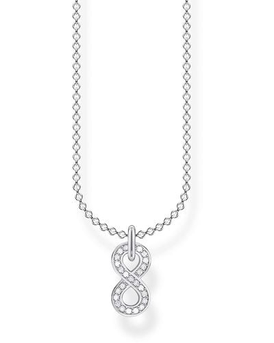 Thomas Sabo Sterling Silver Infinity Necklace Of Length 38-45cm - Metallic