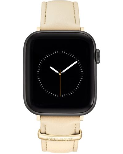 Nine West Fashion Strap Band For Apple Watch Secure - Black