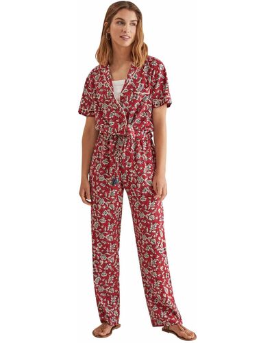 Women'secret Pyjama Met Lang Hemd - Rood
