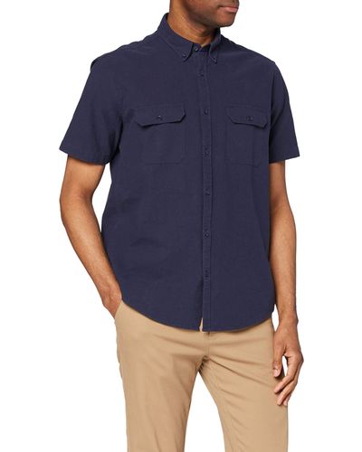 FIND Short Sleeve Cotton Shirt - Blue