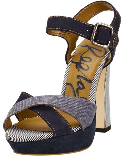 Replay Elyse Blue Platforms Gwp68 .002.c0004l.010 4 Uk