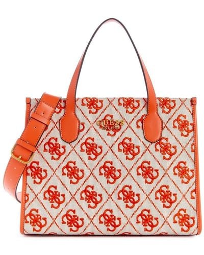 Guess Silvana 2 Compartment Tote - Rood