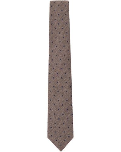 Hackett Gepunktete Krawatte aus Wollmischgewebe Bindebänder - Schwarz