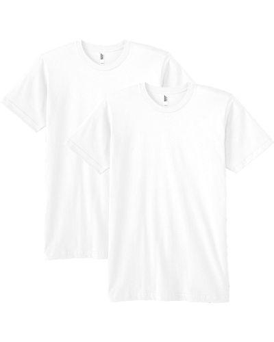 American Apparel Fine Jersey Crewneck Short Sleeve T-shirt - White