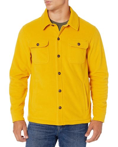 Amazon Essentials Long-sleeve Polar Fleece Shirt Jacket - Yellow