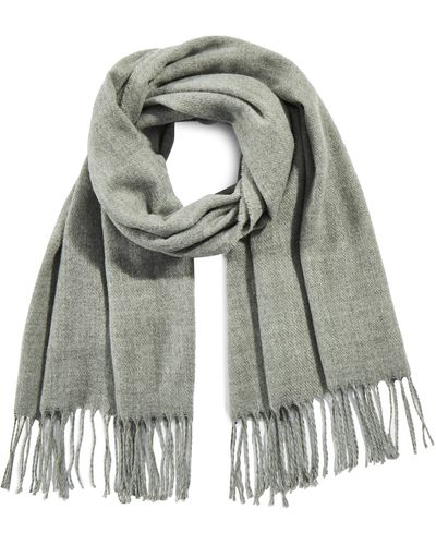 Amazon Essentials Adults' Oversized Woven Scarf With Fringe - Gray