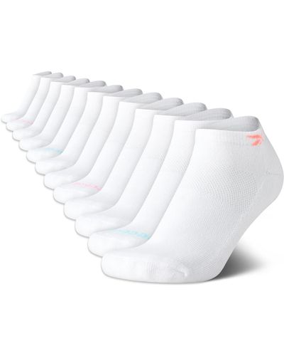 Reebok No Show Athletic Atmungsaktive Low Cut gepolsterte Socken - Weiß