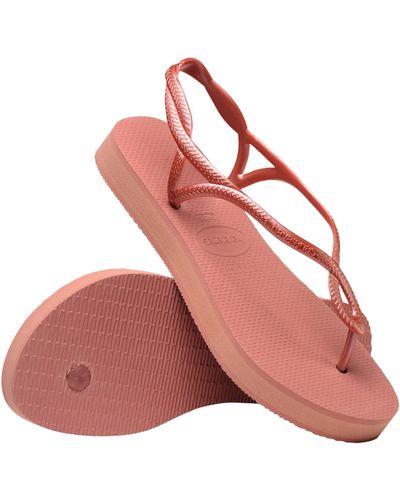 Havaianas Luna Flatfor Platform Sandals - Pink