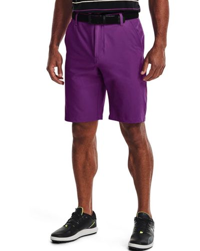 Under Armour S Driver Tape Golf Shorts Purple 30