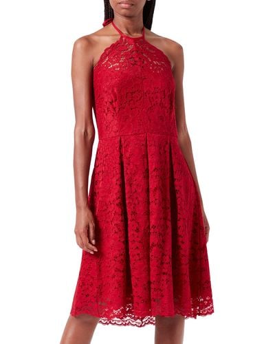 TRUTH & FABLE Halterneck Bridesmaid Dresses - Red