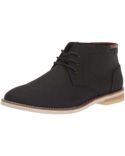 Calvin Klein Alory Casual Round Toe Lace Up Boots - Black