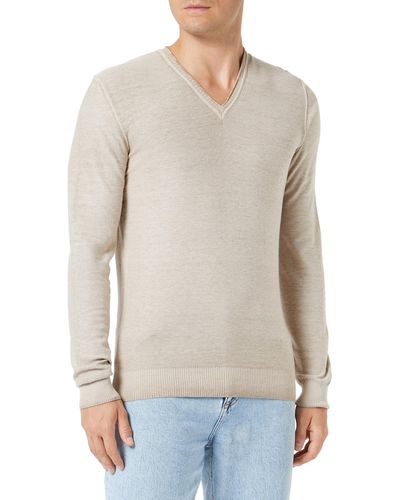 Replay Strickpullover mit V-Ausschnitt - Weiß