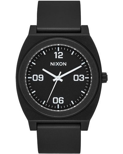 Nixon Analog Quarz Smart Watch Armbanduhr mit PU Armband A1248-2493-00 - Schwarz