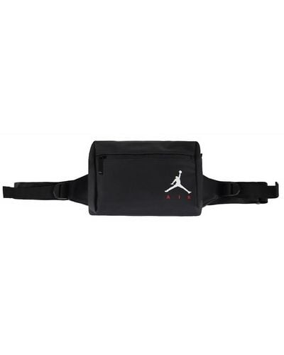 Nike Jordan Adjustable Straps Black Graphic Logo Crossbody Waist Bag Db8211 010