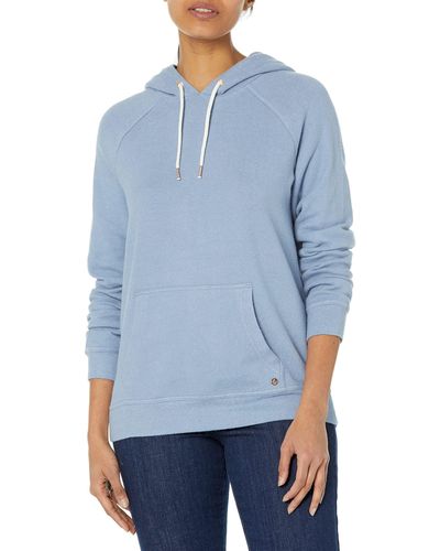 Volcom Regular Lived In Lounge Hooded Fleece Pullover Sweatshirt - Blue