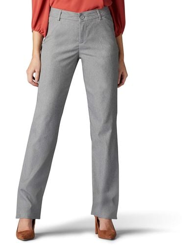 Lee Jeans Wrinkle Free Relaxed Fit Straight Leg Pant - Gray