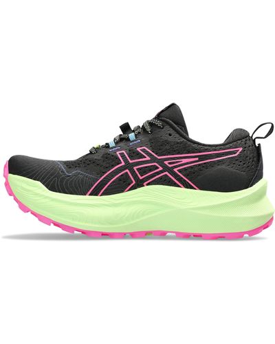 Asics Fujitrabuco Max 2 Trail Running Shoes Black Pink - Blue