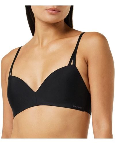 Calvin Klein Wireless Bra - Lightly Lined - Everyday Comfort - Bras For - Clothes - Ladies Tops - Black