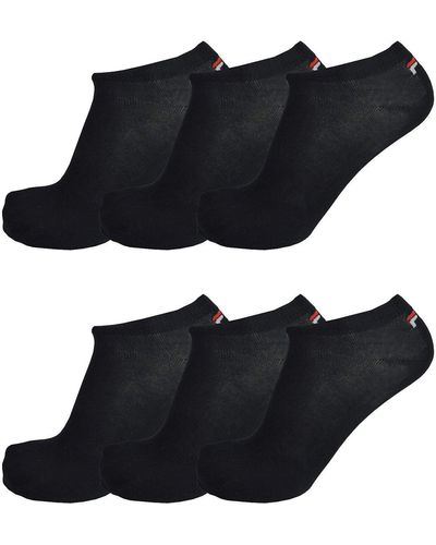 Fila 6 paires de chaussettes invisible sneaker socks unisexes - Noir