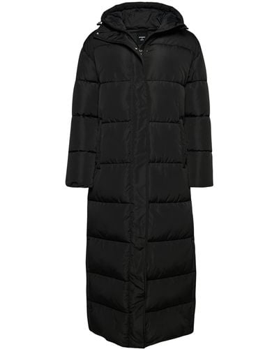Superdry S Hooded Maxi Puffer Coat - Black