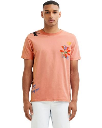 Desigual TS_Sunflower,3025 T-Shirt - Rot