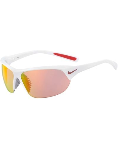 Nike White Sunglasses Skylon Ace Grey/red Mirror - Orange