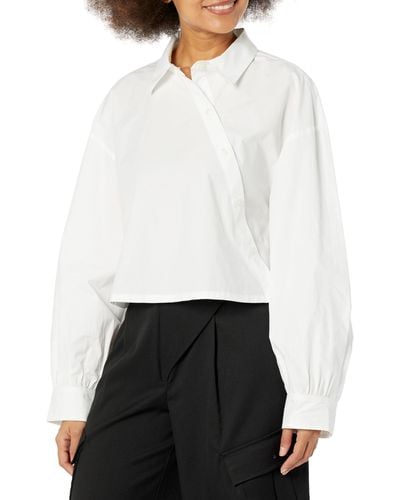 The Drop White Cropped Asymmetric Front Shirt By @karenbritchick