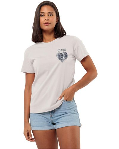 Jack Wolfskin Discover Heart T W T-shirt - White