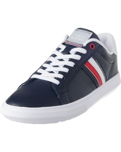 Tommy Hilfiger Essential Leather Cupsole Sneakers basses - Bleu