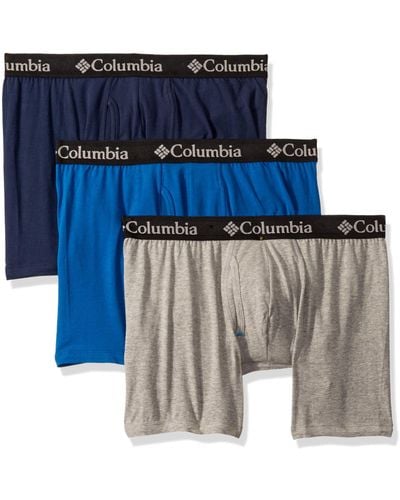 Columbia Cotton Stretch 3 Pk Boxer Brief - Blue