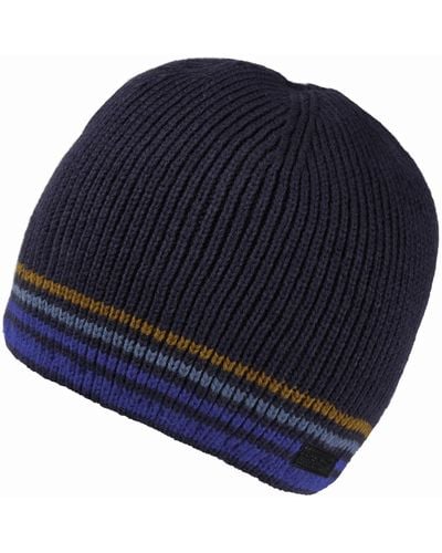 Regatta Mens Balton Warm Winter Fleece Lined Knitted Beanie Hat - Navy - Blue