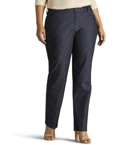 Lee Jeans Plus Size Relaxed Fit All Day Straight Leg Pant - Blue