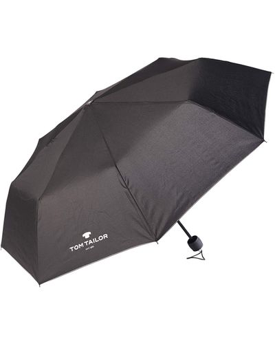 Tom Tailor Unisex Kleiner Automatik Regenschirm - Schwarz