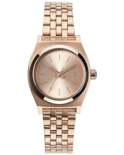 Nixon Small Time Teller Stainless Steel Watch - Pink